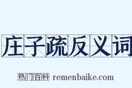 庄子疏反义词是什么意思的图片